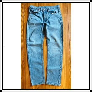 Mens Levis 502 Men's Light Wash Blue Denim Stretch Straight Leg Size 34 X 34